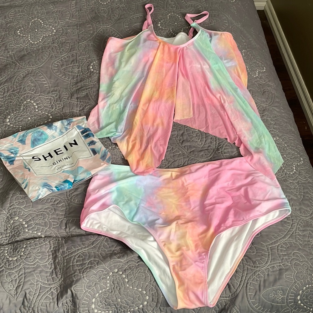 Shein 3x watercolor bikini